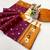 Maroon premium soft silk saree with floral border & dual zari motifs