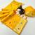 Yellow banarasi satin mashroo silk saree with multicolor zari motifs