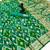 Green banarasi satin mashroo silk saree with multicolor zari motifs