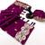 Dark wine soft silk saree with butti design & floral zari border