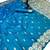 Sky blue soft silk saree with butti design & floral zari border
