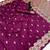 Wine soft silk saree with butti design & floral zari border