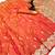 Orange soft silk saree with butti design & floral zari border