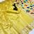 Lemon tissue silk paithani saree with floral zari weaving