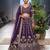 Purple Embroidered lehenga Set