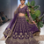 Purple Embroidered lehenga Set
