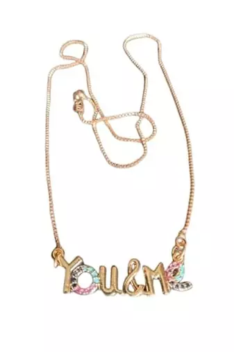Rose gold gift for her pendent with chain