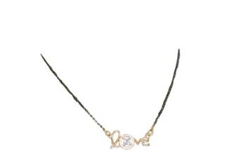 White stone studded Love pendent mangalsutra 2