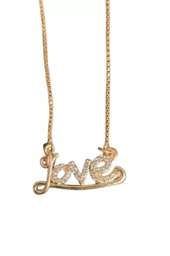 Diamond Love Pendent And Chain 