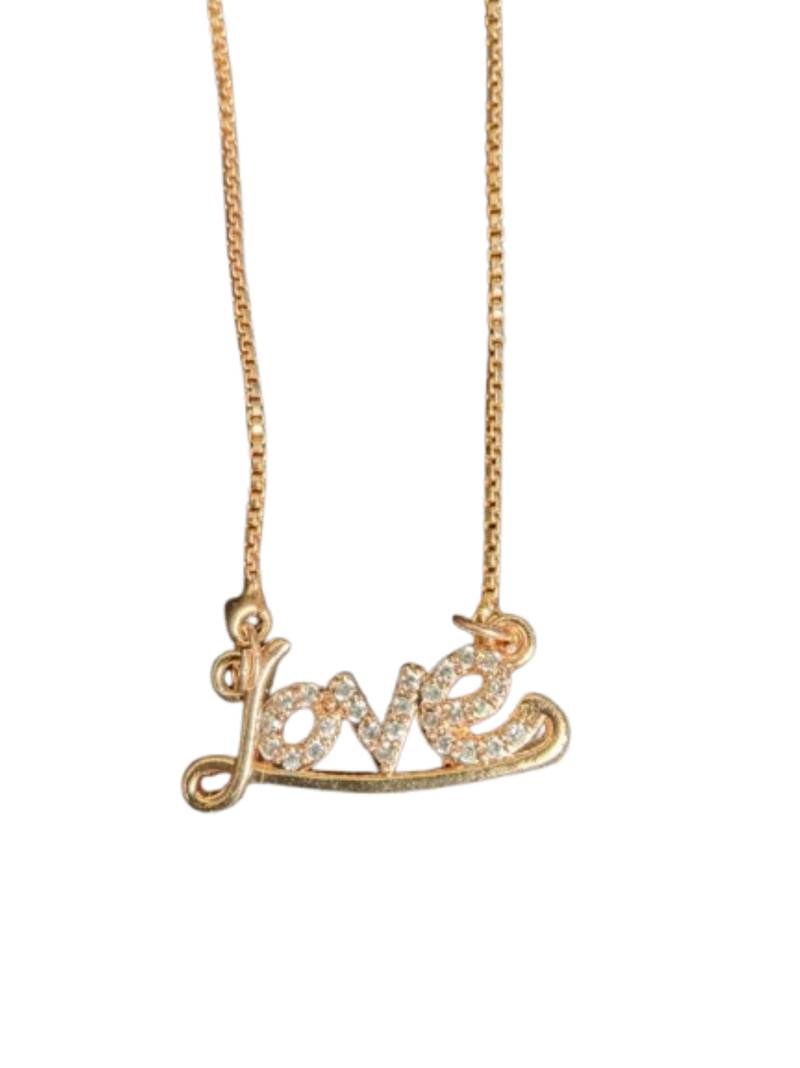 Diamond Love Pendent And Chain 