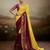 Soft chiffon saree with summer gradient shades & zari woven chit pallu