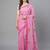 Pink woven linen saree with blouse piece