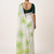 Green woven linen saree with blouse piece
