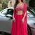 Pink modern georgette skirt set with sequins & zari work