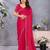 Pink fandy chiffon saree with sequence border and matching blouse piece