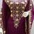 Luxurious Burgundy Kaftan With Gold Work Stitched Dress