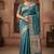 Teal Color Zari Meena and With Butti Work Sartin Saree