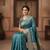 Teal Color Zari Meena and With Butti Work Sartin Saree