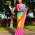 Pink Color Handwork Khatali Work Georgette Saree