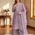 Lavender silk unstitched suit with embroidery & sequence work