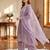 Lavender silk unstitched suit with embroidery & sequence work