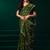 Green embroidered embellished bollywood net saree with blouse
