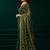 Green embroidered embellished bollywood net saree with blouse
