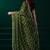 Green embroidered embellished bollywood net saree with blouse