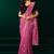 Light pink embroidered embellished bollywood net saree with blouse