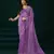 Light purple embroidered embellished bollywood net saree with blouse
