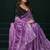 Light purple embroidered embellished bollywood net saree with blouse