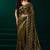 Mehendi embroidered embellished bollywood net saree with blouse