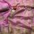 Pink Color weaving jacquard border and sequence lace border Satin saree