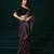 Purple embroidered embellished bollywood net saree with blouse
