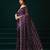 Purple embroidered embellished bollywood net saree with blouse
