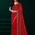 Red embroidered embellished bollywood net saree with blouse