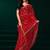 Red embroidered embellished bollywood net saree with blouse