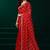 Red embroidered embellished bollywood net saree with blouse