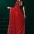 Red embroidered embellished bollywood net saree with blouse