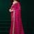 Dark pink embroidered embellished bollywood net saree with blouse