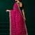 Dark pink embroidered embellished bollywood net saree with blouse