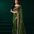 Green embroidered embellished bollywood net saree with blouse