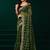 Green embroidered embellished bollywood net saree with blouse