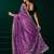 Light purple embroidered embellished bollywood net saree with blouse