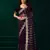 Purple embroidered embellished bollywood net saree with blouse
