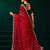 Red embroidered embellished bollywood net saree with blouse
