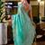 Aqua blue embroidered embellished shimmer chiffon bollywood saree with blouse