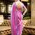 Baby pink embroidered embellished shimmer chiffon bollywood saree with blouse