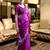 Magenta embroidered embellished shimmer chiffon bollywood saree with blouse