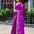Magenta embroidered embellished shimmer chiffon bollywood saree with blouse